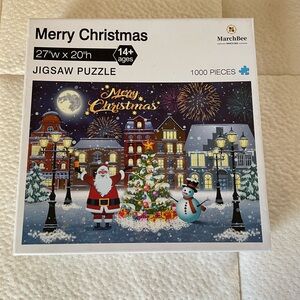 Merry Christmas 1000-Piece Jigsaw Puzzle - Festive Town Scene